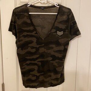 Camo V-Neck Tee Shirt